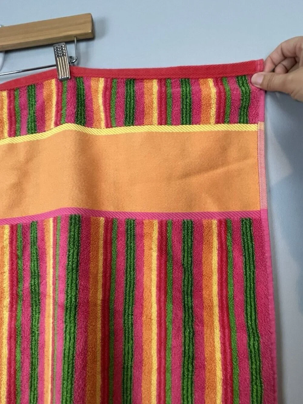 Vintage Terrisol Colorful Floral  60” By 31” Beach Towel 100% Cotton Tahiti